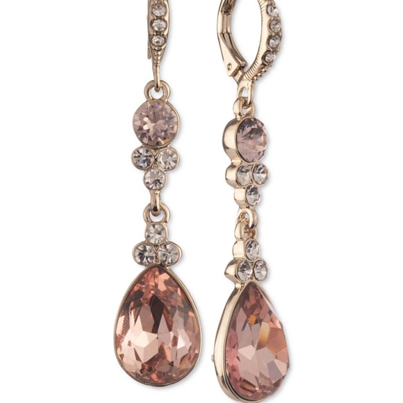 Givenchy Jewelry - *HP* NWT Givenchy Pear Shape Crystal Double Drop Earrings